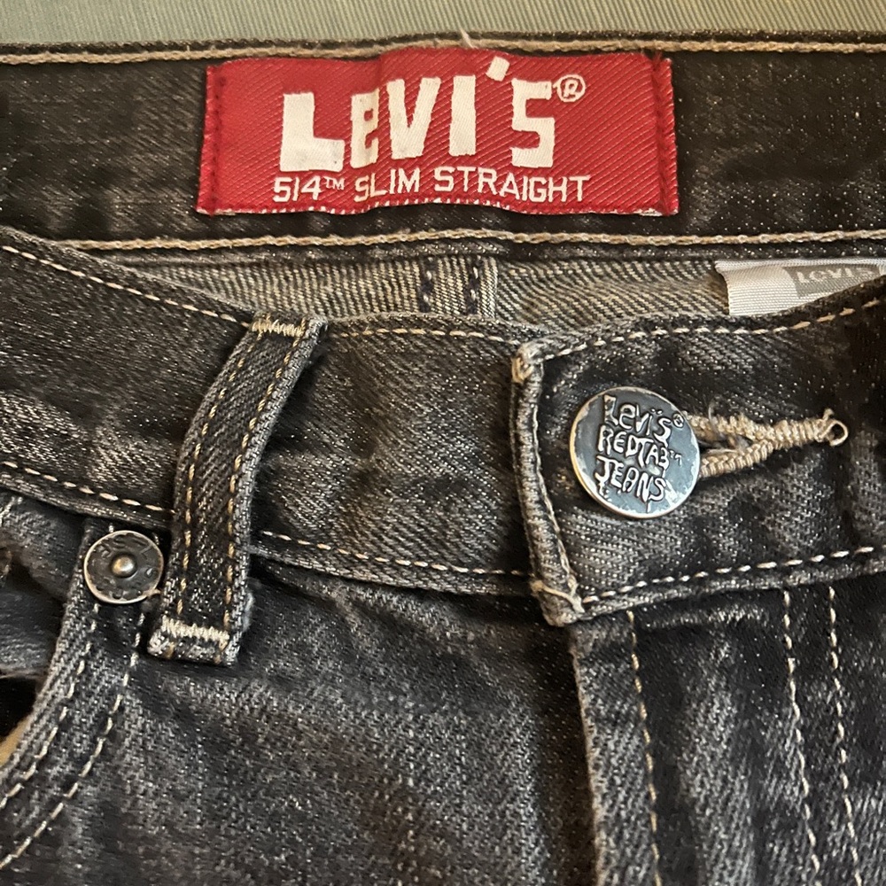 514 slim straight grey levis